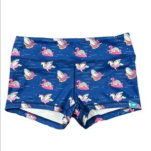 🦈 🍩 Wod Bottom Unicorn Shark Donut Flamingo and Waves Shorties XL